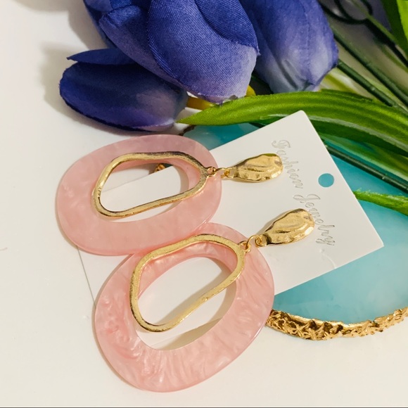 🌺Acrylic Resin Retro Geometric drop earring - Picture 5 of 9